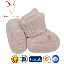 Knitted Baby Winter Cashmere Boots Shoes With Pattern